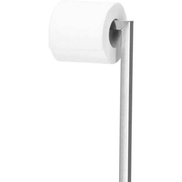 Stand cu perie WC si suport hartie igienica, inox, 75cm, argintiu - Image 4