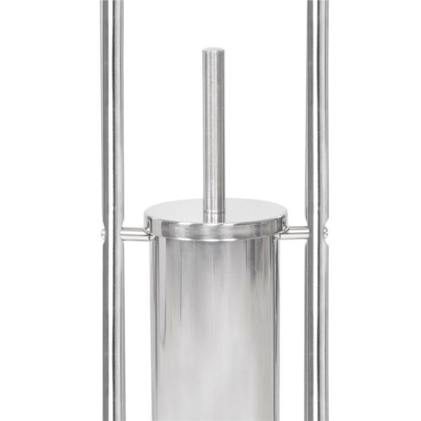 Stand cu perie WC si suport hartie igienica, inox, 72cm, argintiu - Image 5