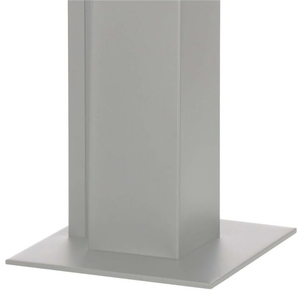 Stand cu perie WC si suport hartie igienica, metal, 79cm, gri - Image 6