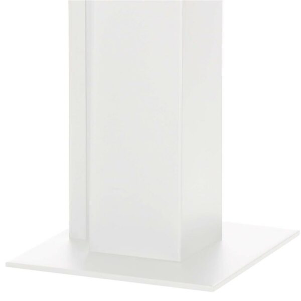 Stand cu perie WC si suport hartie igienica, metal si bambus, 79cm, gri deschis - Image 6