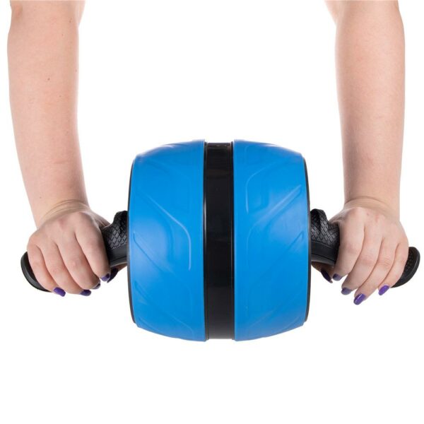 Hasizom erősítő roller habszivacs szőnyeggel, kék fekete - Image 7