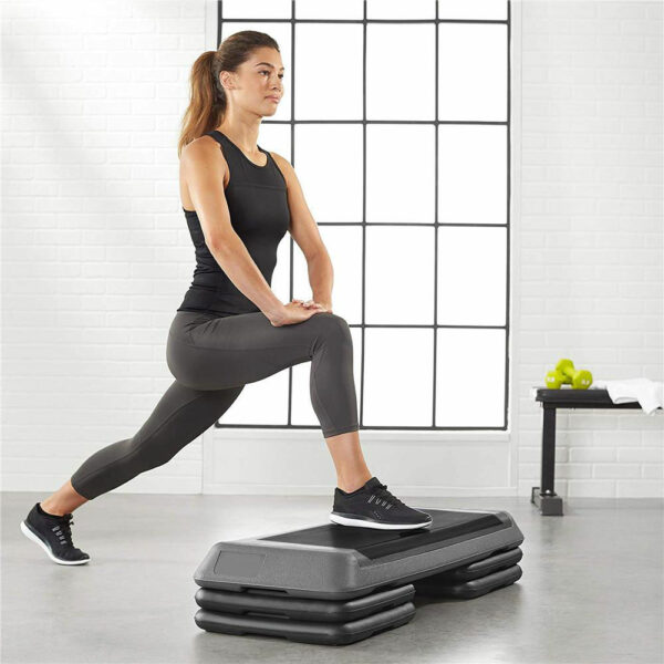 Professzionális aerob fitnesz step pad, 3 magassági szint, maximális terhelhetősége 350 kg - Image 5