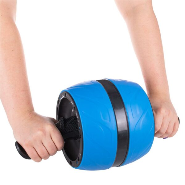 Hasizom erősítő roller habszivacs szőnyeggel, kék fekete - Image 8