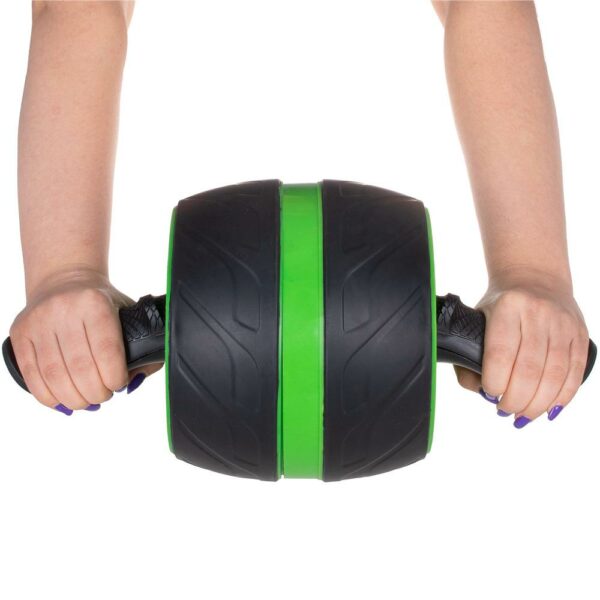 Hasizom erősítő roller habszivacs szőnyeggel, fekete zöld - Image 7