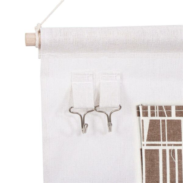 (DL) Organizator suspendat cu 7 buzunare din in, 68x38cm, alb - Image 8
