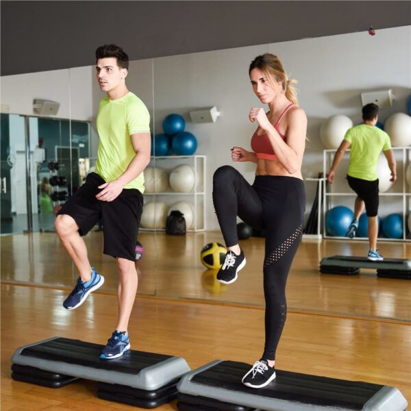 Professzionális aerob fitnesz step pad, 3 magassági szint, maximális terhelhetősége 350 kg - Image 6