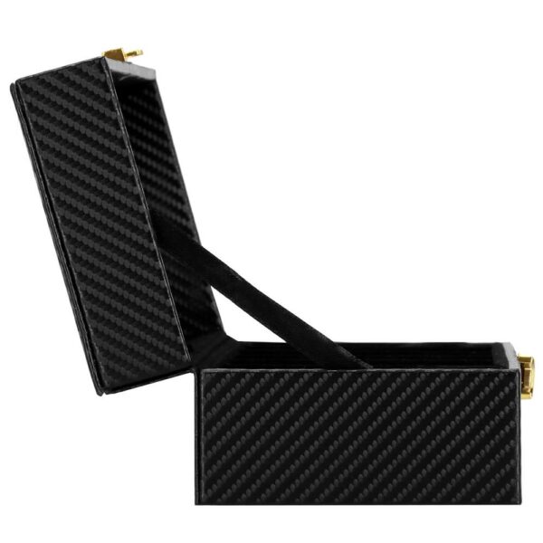 (DL) Cutie depozitare si organizare ceasuri, MDF, piele ecologica, 30x11x8cm, negru carbon - Image 6