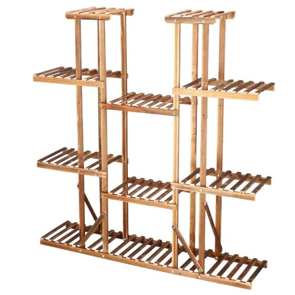 Stand de flori din lemn cu 15 etajere suport GA200, 119x120cm - Image 7