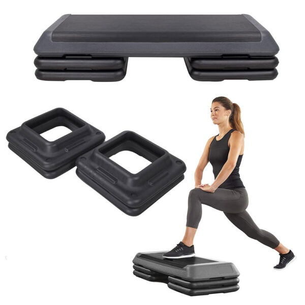 Professzionális aerob fitnesz step pad, 3 magassági szint, maximális terhelhetősége 350 kg - Image 7