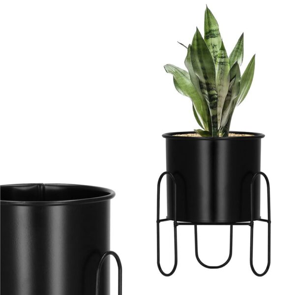 (DL) Suport ghiveci metalic negru GA164, inaltime 18cm - Image 9
