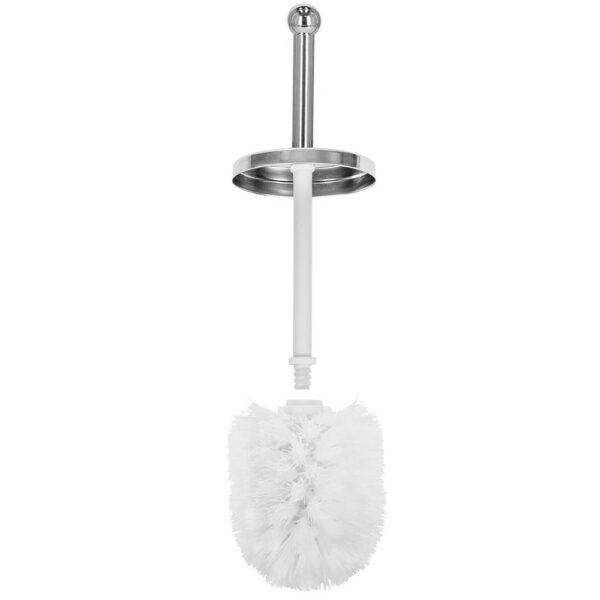 Stand cu perie WC si suport hartie igienica, inox, 80cm, argintiu cromat - Image 9