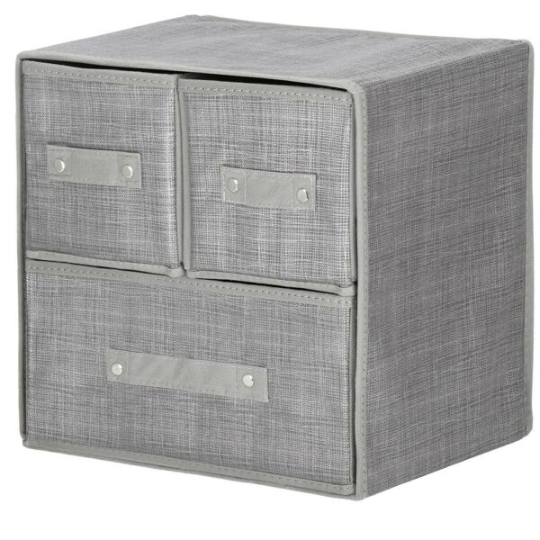 Organizator dulap tip lada cu 3 sertare, Sersimo, gri - Image 9