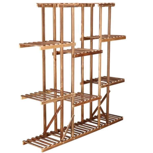 Stand de flori din lemn cu 15 etajere suport GA200, 119x120cm - Image 8