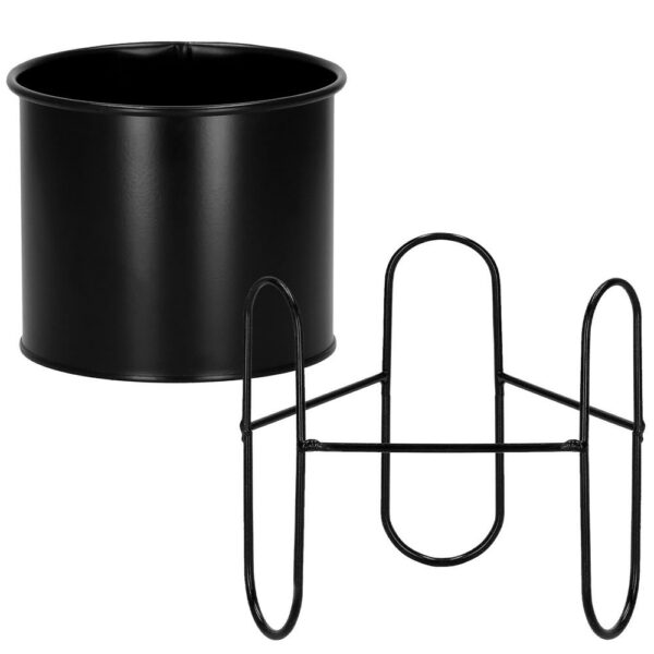 (DL) Suport ghiveci metalic negru GA164, inaltime 18cm - Image 10