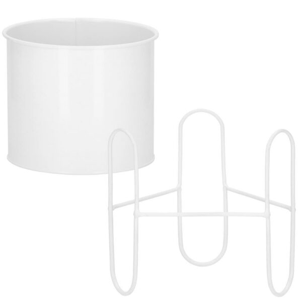 (DL) Suport ghiveci metalic alb GA165, inaltime 21cm - Image 10