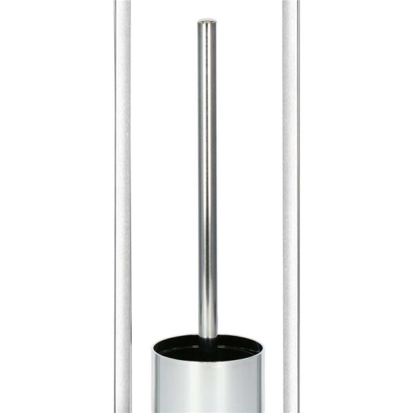 Stand cu perie WC si suport hartie igienica, inox si bambus, 75cm, argintiu - Image 9