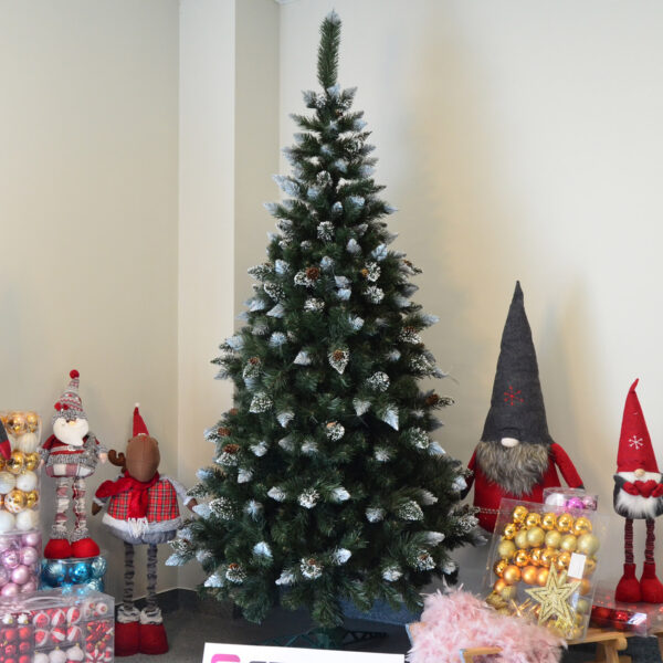 Brad artificial Christmas Deluxe by Sersimo, Danemark, nins cu conuri, 220cm - Image 5