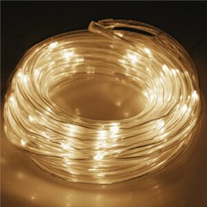 (DL) Instalatie tub furtun luminos pentru Craciun cu baterii 3xAA, 50 LED-uri, 5m, galben