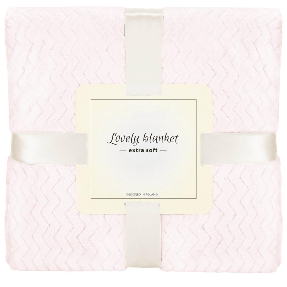 Bolyhos takaró 2 személyes, 2 lány részére, dombormintás, 160x200cm, világos rózsaszín