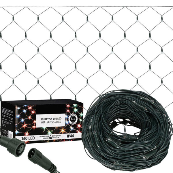 (DL) Ghirlanda luminoasa tip perdea 160 LED-uri, 2x2.6m, pentru interior/exterior, iluminare alb - Image 2