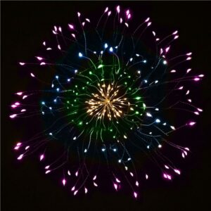 (DL) STAR díszlámpa installáció 100 LED-es, átmérő 40cm, távirányítóval, többszínű világítás