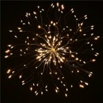 (DL) STAR díszlámpa installáció 100 LED-es, átmérő 30cm, elemes, sárga világítás