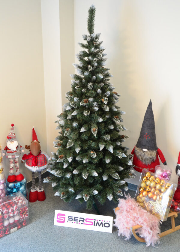 Brad artificial Christmas Deluxe by Sersimo, Danemark, nins cu conuri, 220cm - Image 14