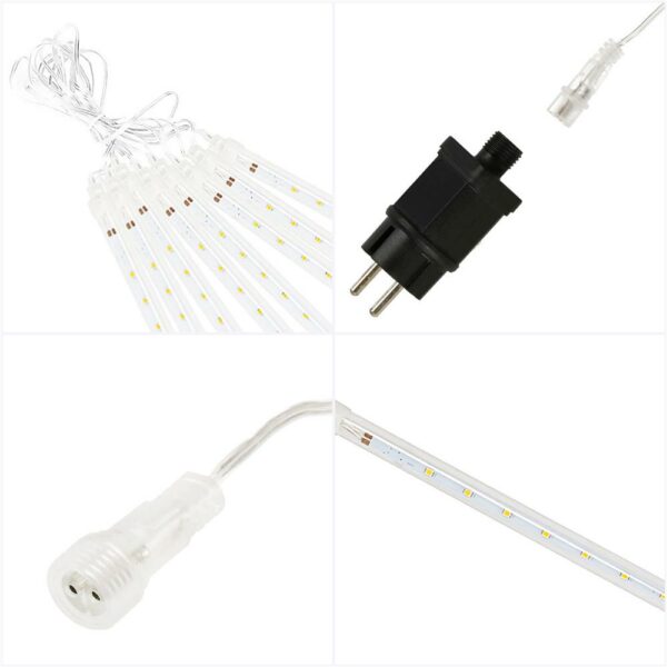 (DL) Karácsonyi "meteorzuhany" világítás, 8 db, 30cm, 144 LED, meteorzápor, sárga - Image 11