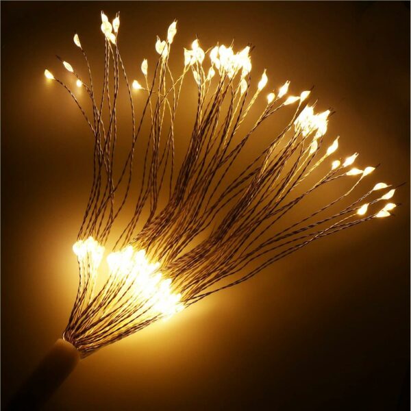 STAR díszlámpa installáció 100 LED-es, átmérője 40cm, távirányítóval, sárga világítással - Image 10