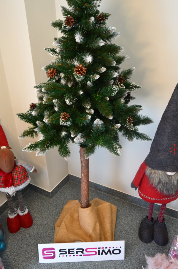 Mesterséges karácsonyfa Christmas Deluxe by Sersimo, fa törzsű talppal, havas tobozokkal díszített, 190 cm - Image 19