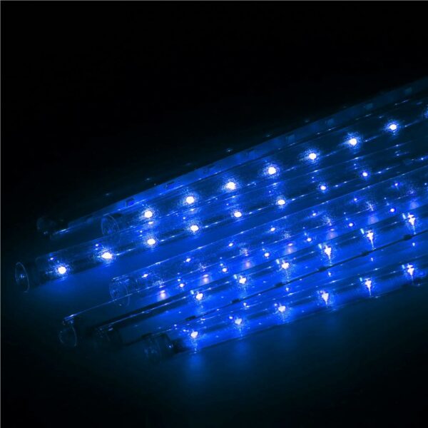 Instalatie de Craciun, 10 tuburi, 50cm, 480 LED, ploaie de meteoriti, albastru - Image 11