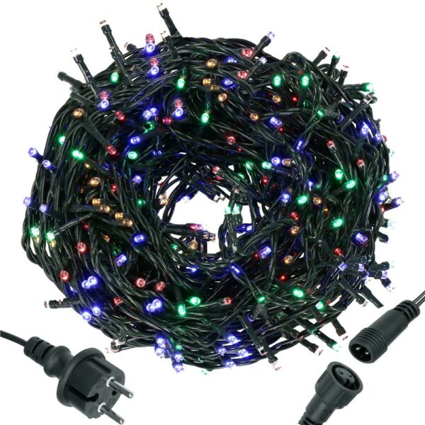 Instalatie lumini pentru bradul de Craciun, 61,5 metri, 1000 LED-uri, multicolor - Image 11
