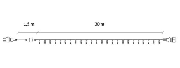 Karácsonyi fényfüzér, 31,5 méter, 500 LED, kék - Image 12