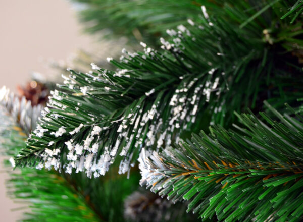 Mesterséges karácsonyfa Christmas Deluxe by Sersimo, fa törzsű talppal, havas tobozokkal díszített, 220 cm - Image 14