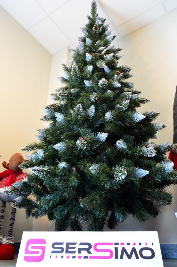 Brad artificial Christmas Deluxe by Sersimo, Danemark, nins cu conuri, 250cm - Image 15
