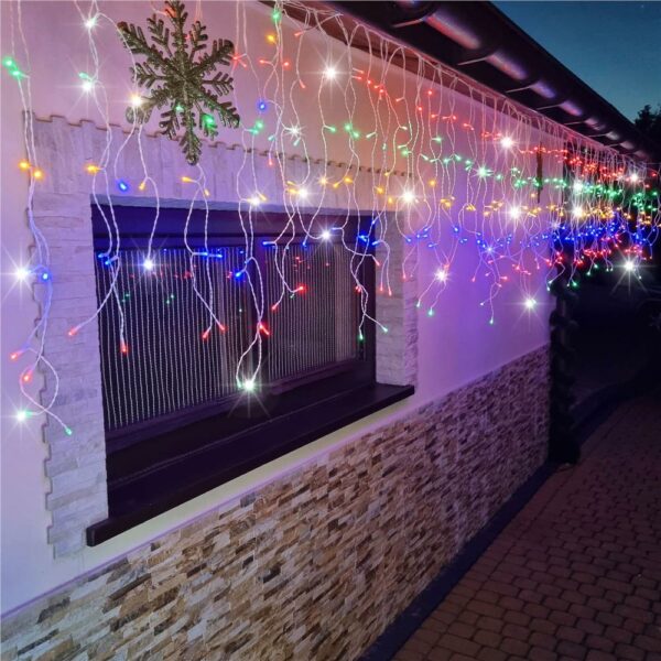 Fényfüggöny vakuval 500 LED, 20m, beltéri/kültéri használatra, többszínű világítás - Image 13