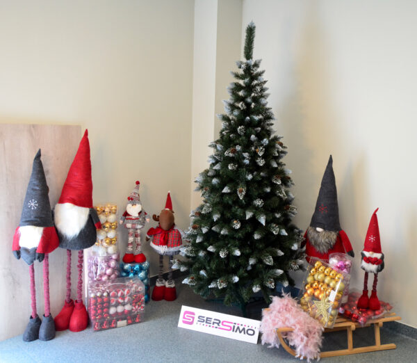 Brad artificial Christmas Deluxe by Sersimo, Danemark, nins cu conuri, 220cm - Image 19