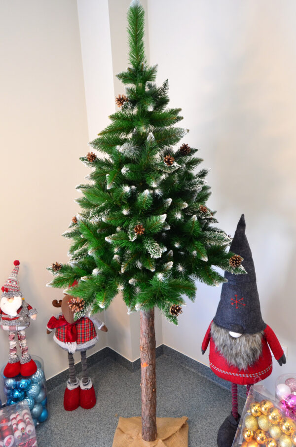 Mesterséges karácsonyfa Christmas Deluxe by Sersimo, fa törzsű talppal, havas tobozokkal díszített, 220 cm - Image 16