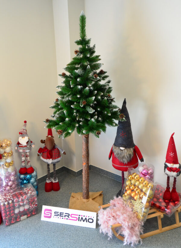Mesterséges karácsonyfa Christmas Deluxe by Sersimo, fa törzsű talppal, havas tobozokkal díszített, 220 cm - Image 17