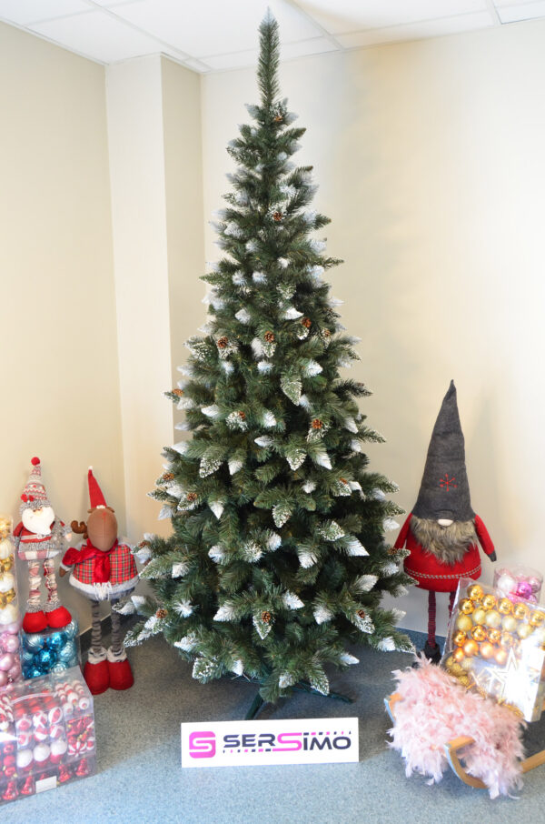 Brad artificial Christmas Deluxe by Sersimo, Danemark, nins cu conuri, 250cm - Image 18