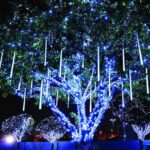 Karácsonyi fényfüzér, 10 cső, 50 cm, 480 LED, meteorhullás hatás, kék