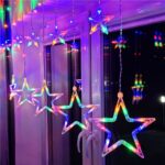 Fényfüggöny 138 LED, 2 m széles, beltéri/kültéri használatra, többszínű világítás