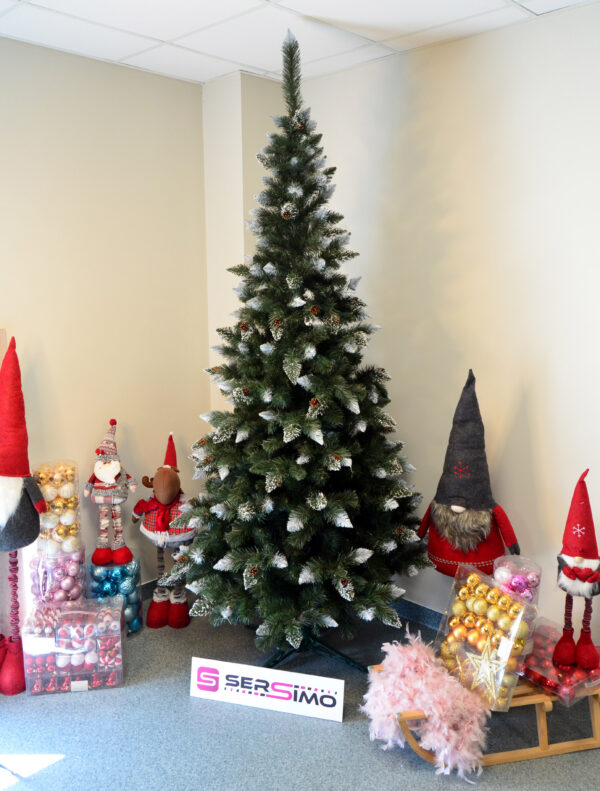 Brad artificial Christmas Deluxe by Sersimo, Danemark, nins cu conuri, 250cm - Image 10