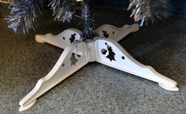 Brad artificial Christmas Deluxe by Sersimo, Silver, argintiu lucios, 200cm - Image 5