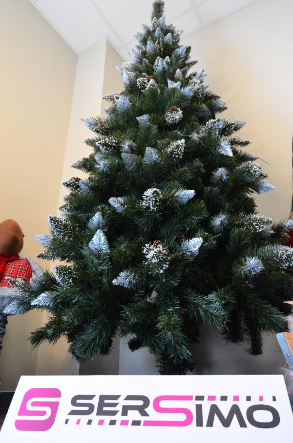 Brad artificial Christmas Deluxe by Sersimo, Danemark, nins cu conuri, 220cm - Image 6