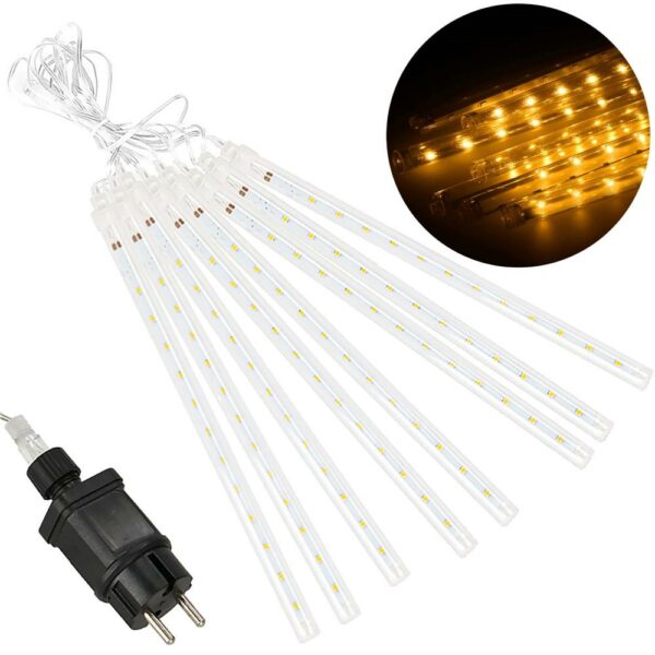 (DL) Karácsonyi "meteorzuhany" világítás, 8 db, 30cm, 144 LED, meteorzápor, sárga - Image 3