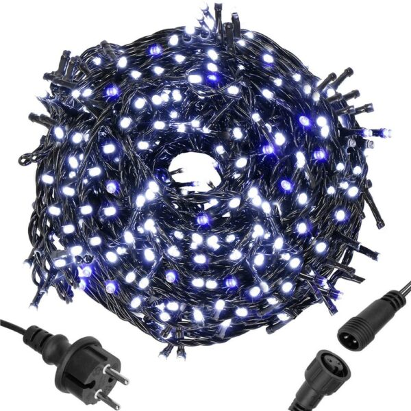 Fényszerelés a karácsonyfához, 25,5 méter, 300 LED vakuval, kék - Image 2