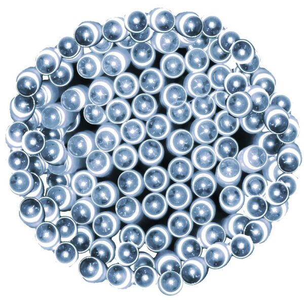 Instalatie lumini de exterior pentru gradina, 10.5 metri, 100 LED-uri, cu baterii, alb - Image 2