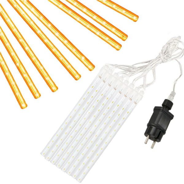 (DL) Karácsonyi "meteorzuhany" világítás, 8 db, 30cm, 144 LED, meteorzápor, sárga - Image 4
