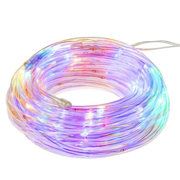 (DL) Instalatie tub furtun luminos pentru Craciun cu baterii 3xAA, 50 LED-uri, 5m, multicolor - Image 3